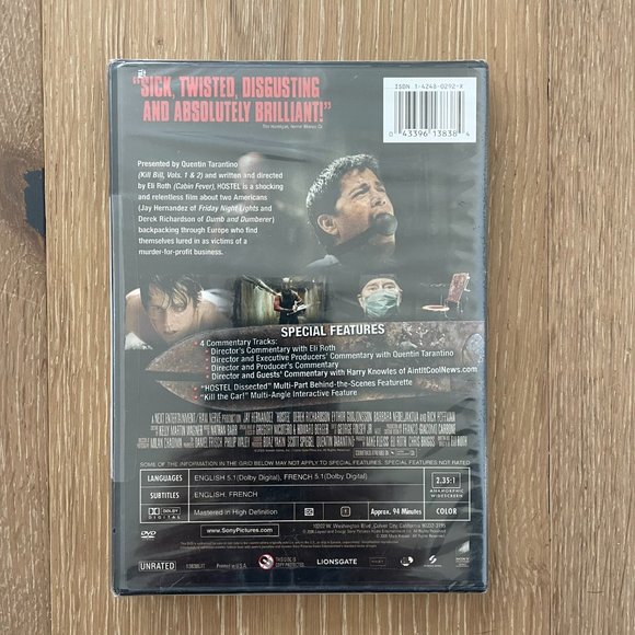 Hostel DVD Movie 2006 Horror Unrated Edition Quentin Tarantino NEW SEALED - Picture 3 of 12